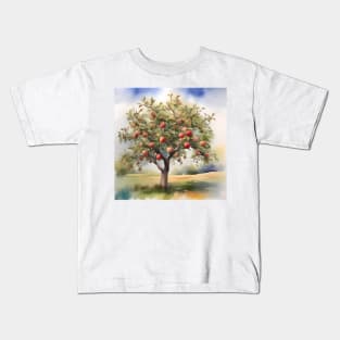 Apple Tree Day - January 6 - Watercolor & Pen Kids T-Shirt